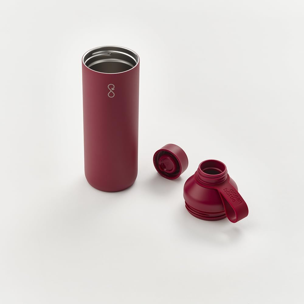 Ocean Bottle Peak 24oz Leak-Proof Steel Water Bottle (Maroon Dusk)