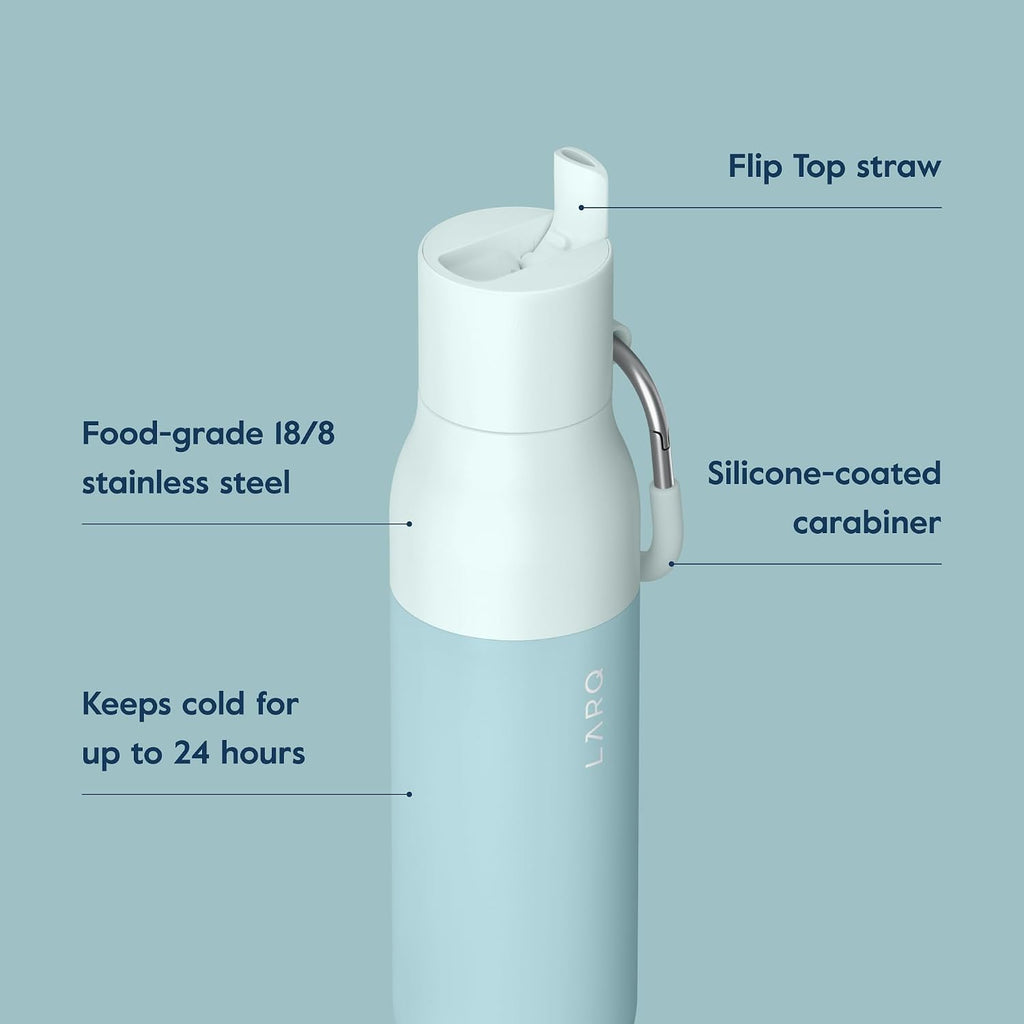 Flippin' Good Gift Set - 3x LARQ Bottles Flip Top 25oz - Insulated Stainless Steel Water Bottles With Straw | Thermos, BPA Free | Keep Drinks Cold for 24 Hour