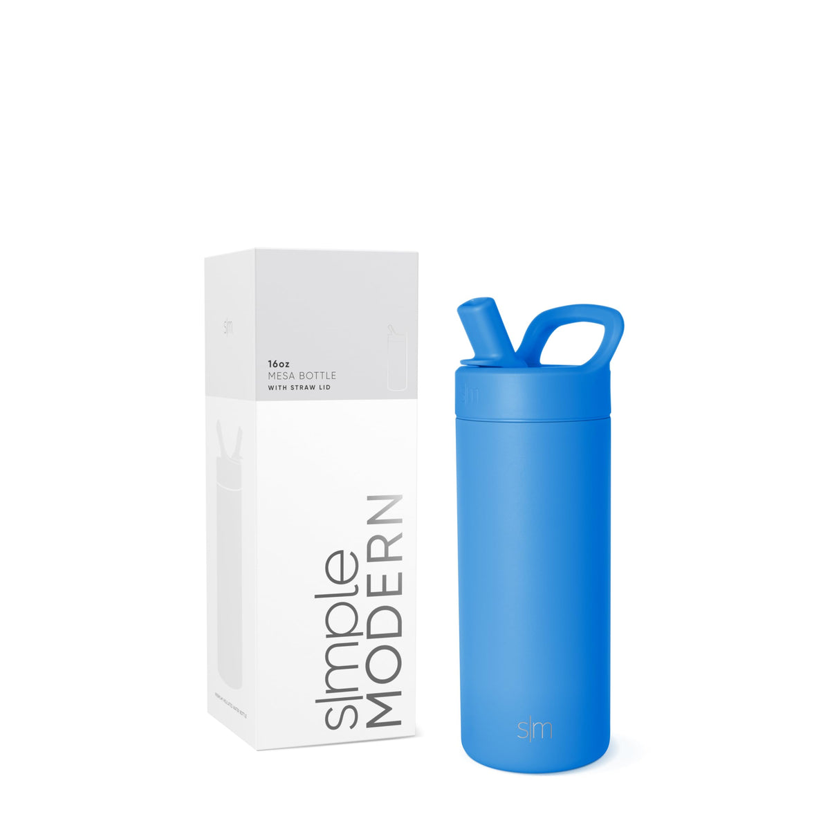 Simple Modern Insulated Water Bottle with Manual Straw | 24oz | Black