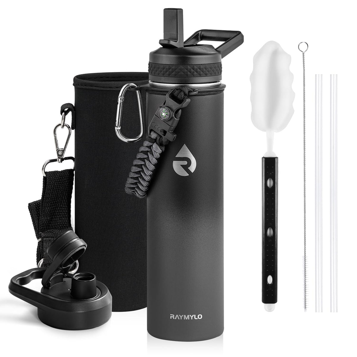 RAYMYLO One Gallon Water Bottle Insulated 128 oz, Stainless Steel