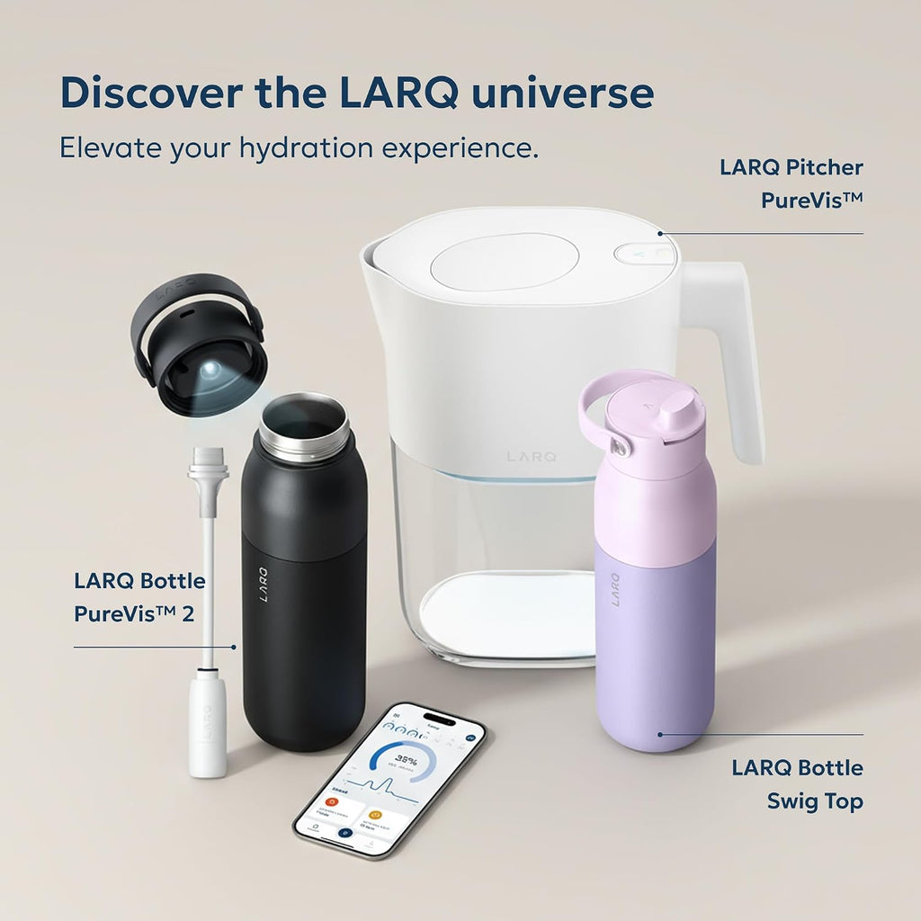 LARQ Movement Smart Self-Cleaning UV Lightweight Stainless Water Bottle