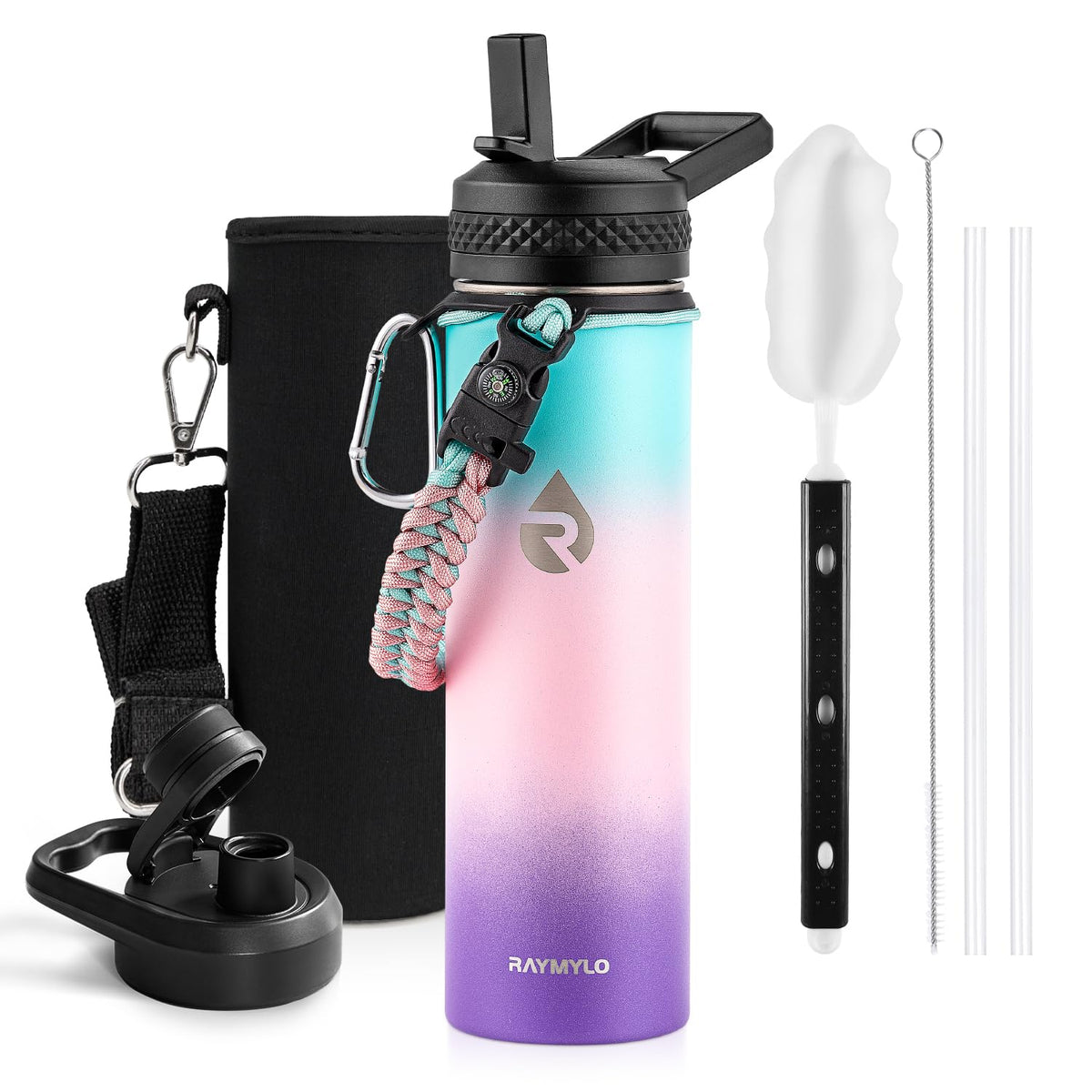 RAYMYLO One Gallon Water Bottle Insulated 128 oz, Stainless Steel