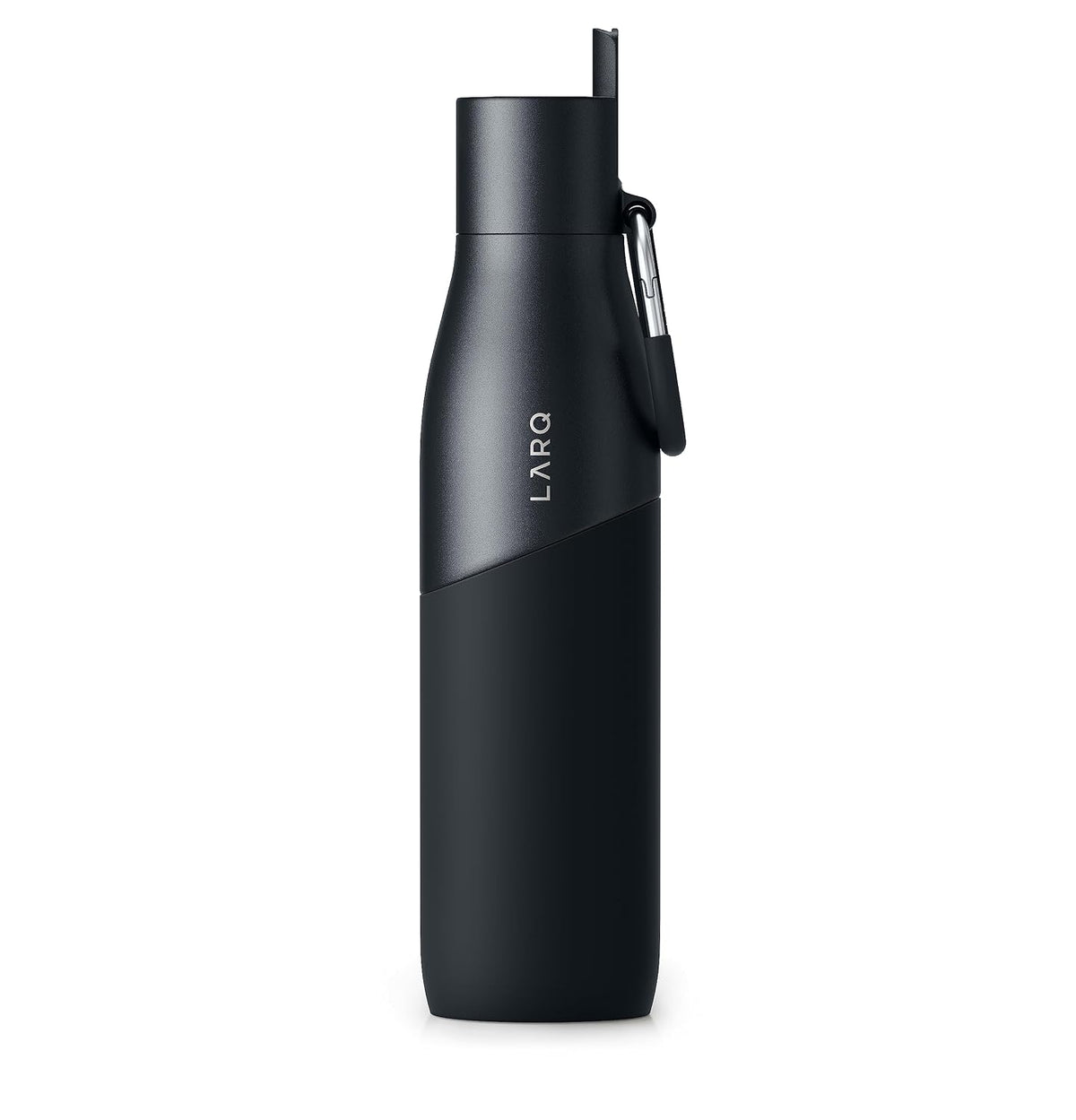 LARQ Bottle Movement Filtered - Lightweight Non-Insulated Stainless Steel Water Bottle BPA Free with Nano Zero Technology and Long-Lasting Filters, Black/Onyx, 32oz