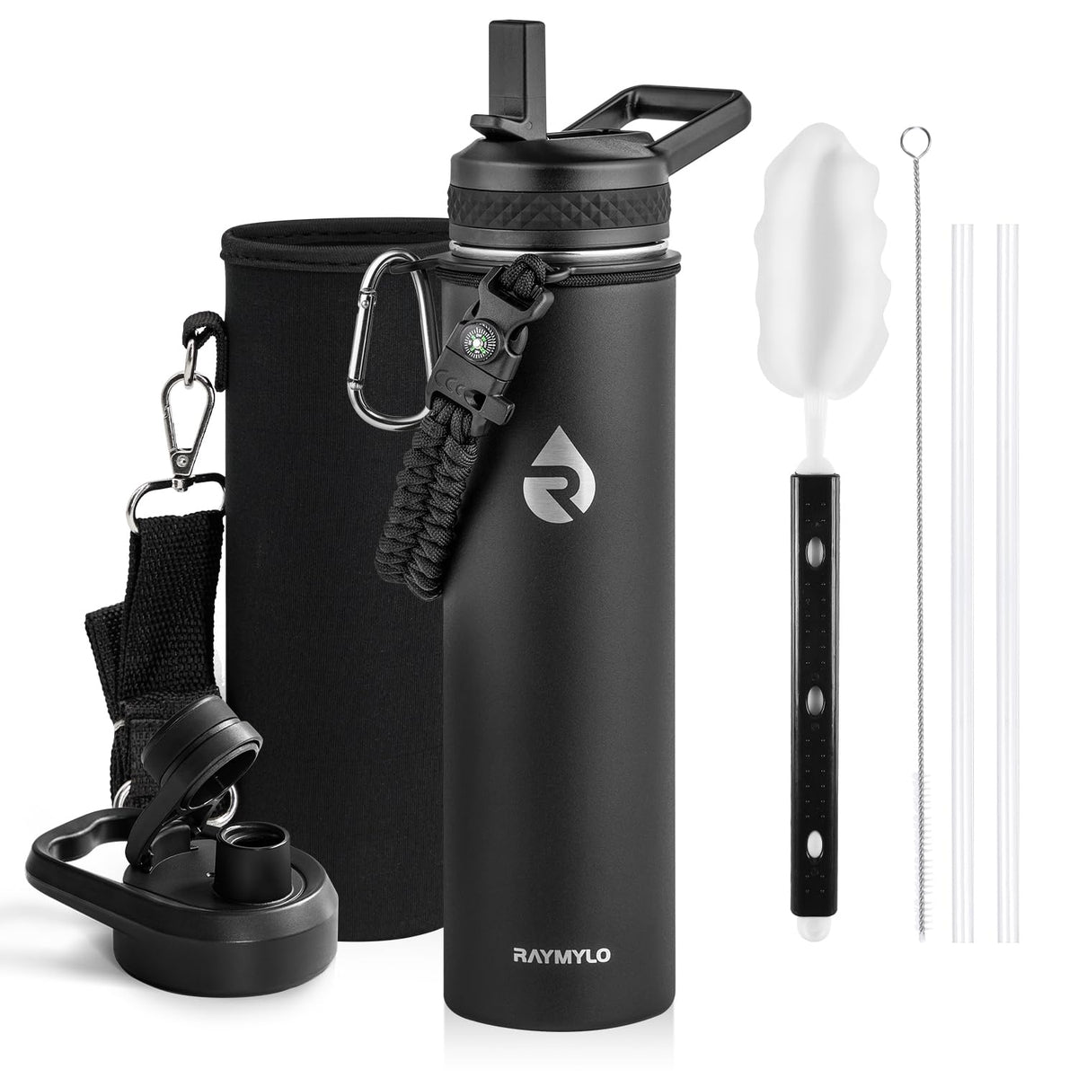 RAYMYLO One Gallon Water Bottle Insulated 128 oz, Stainless Steel