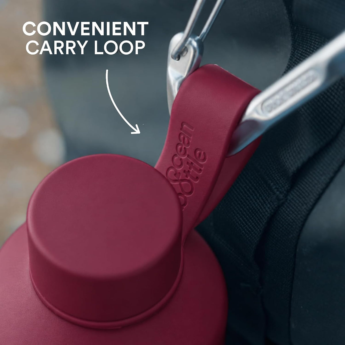 Ocean Bottle Peak 24oz Leak-Proof Steel Water Bottle (Maroon Dusk)