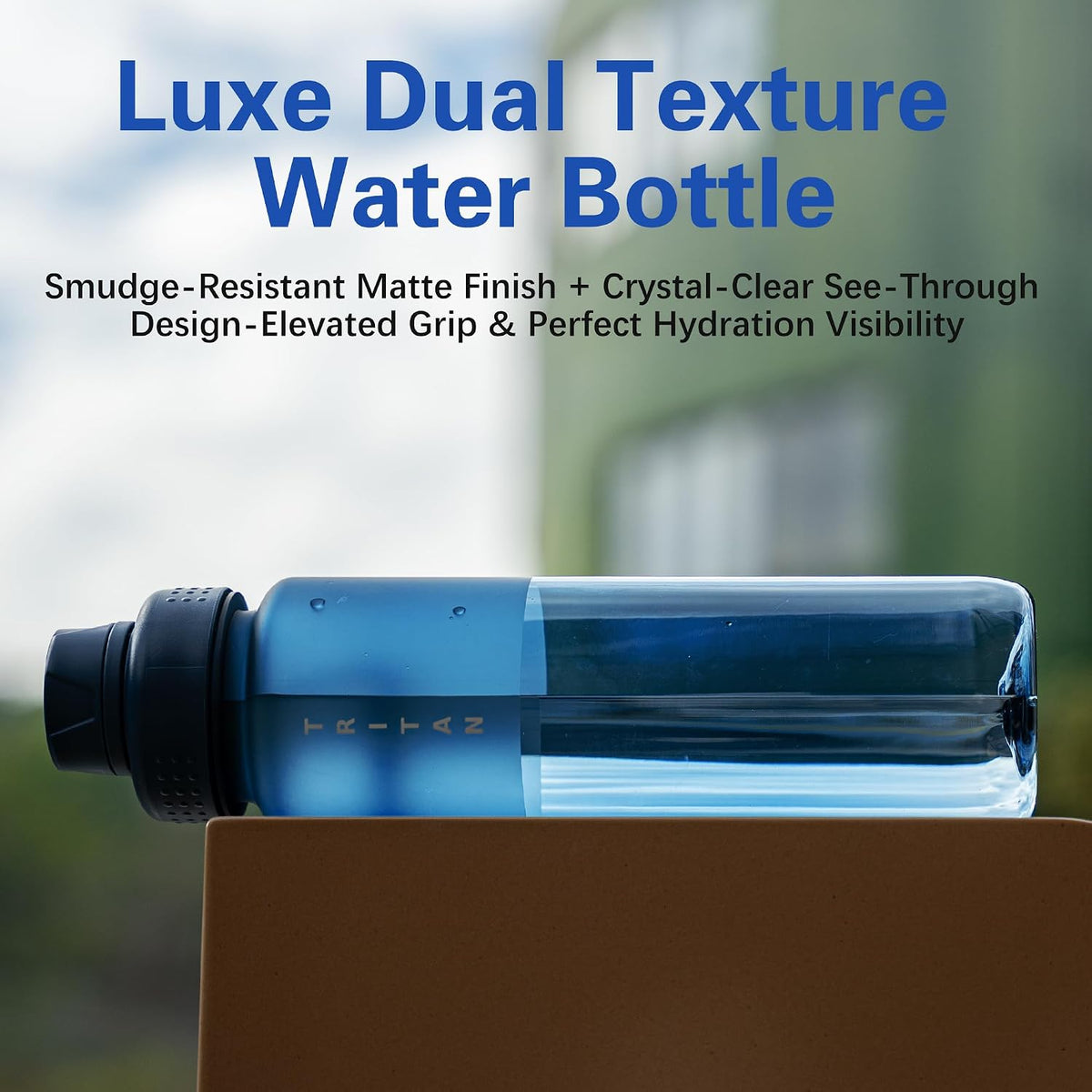 OLDLEY 32oz Matte Water Bottle with Handle, Tritan Leakproof Sports Bottle