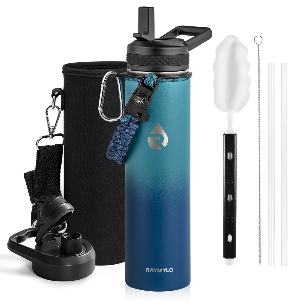 RAYMYLO One Gallon Water Bottle Insulated 128 oz, Stainless Steel