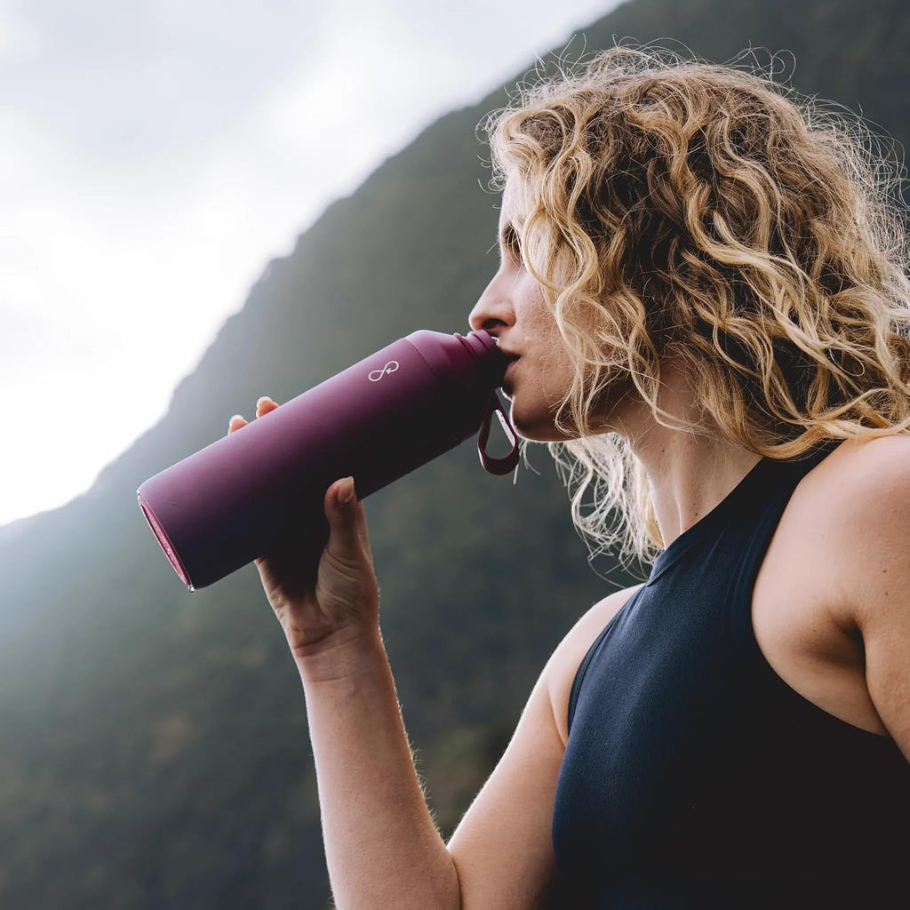 Ocean Bottle Peak 24oz Leak-Proof Steel Water Bottle (Maroon Dusk)